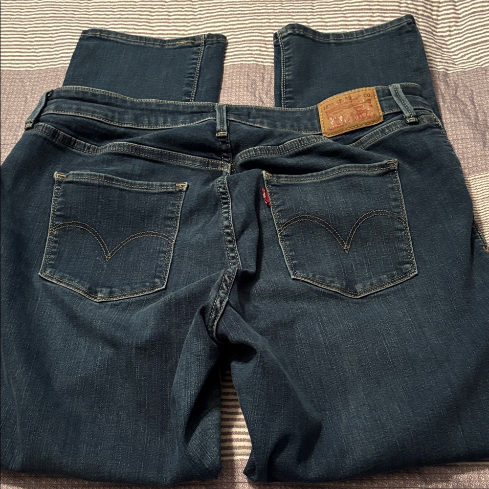 Levi's Mid Rise Skinny Straight Leg Jeans